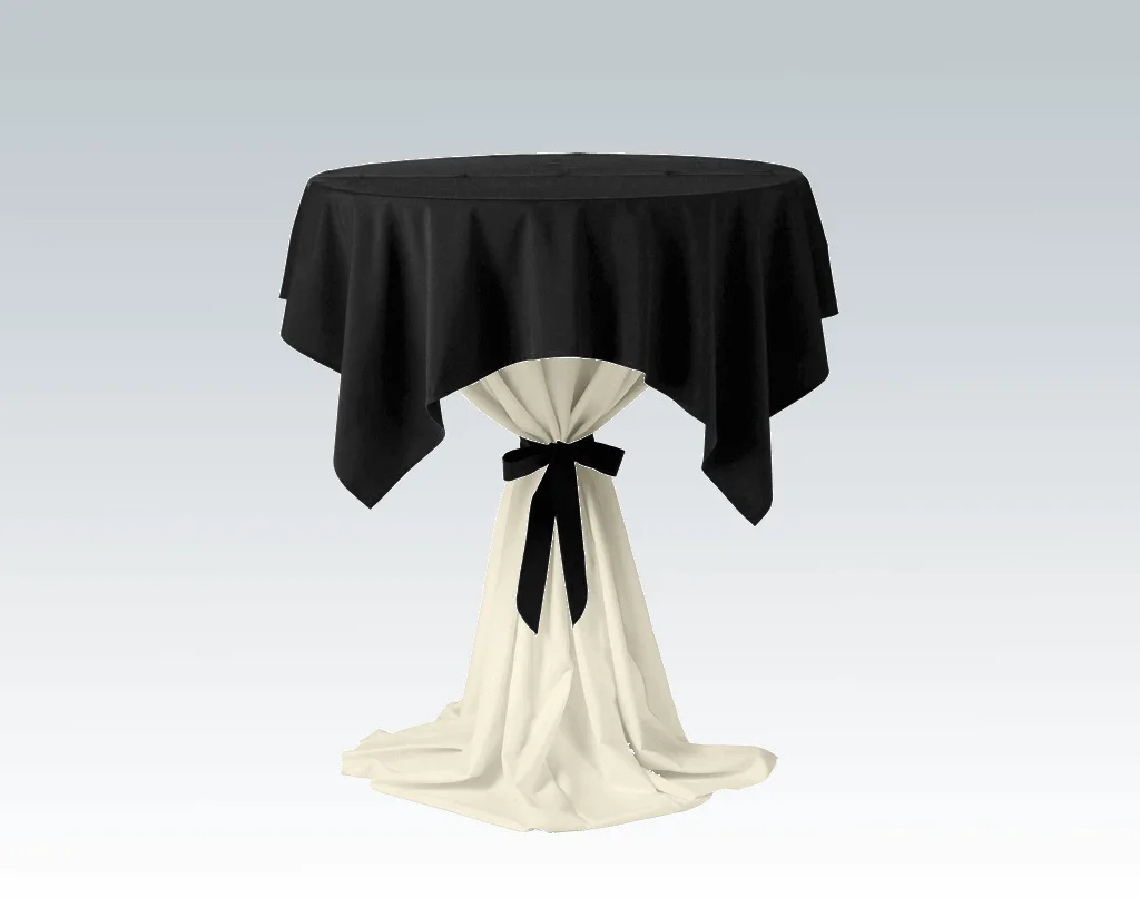 zwart tafellinnen huren